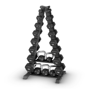 Xult A-frame Dumbbell Rack w/Kettlebell Storage